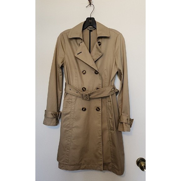 Topshop Double Breasted Trench Coat SZ 2 - Picture 2 of 11